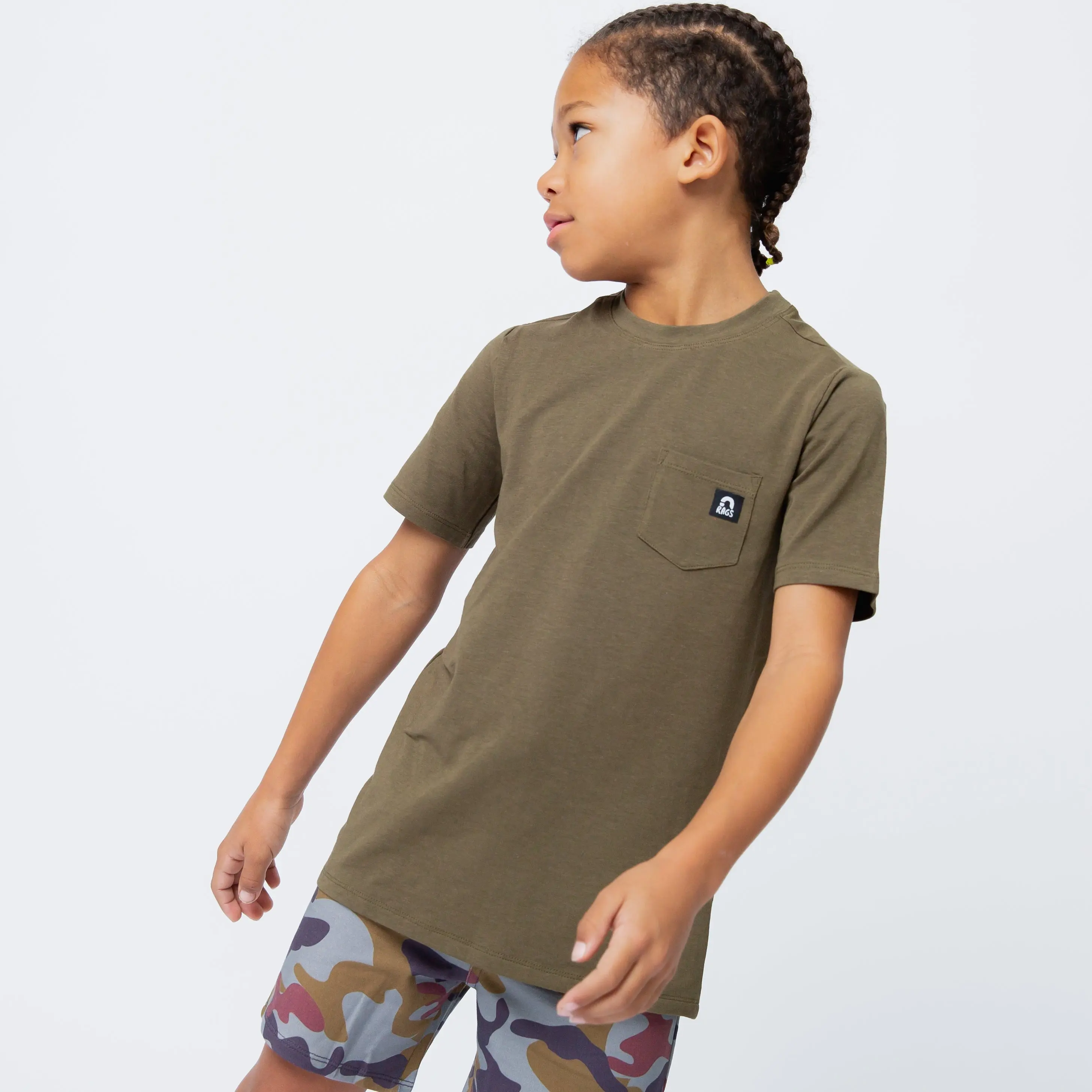 Essentials Short Sleeve Tee - Olive, Casual, Crew Neck, Built To Last, Everyday Wear, Casual Wear, Olive Solid, 2T, Child Size Boys' T-Shirts, All Seasons, Soft Fabric, 2T - 11/12Y, Gst