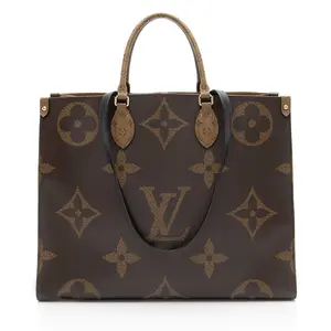 Pre-owned Louis Vuitton Leather Tote Bags Giant Monogram Canvas Onthego GM Tote