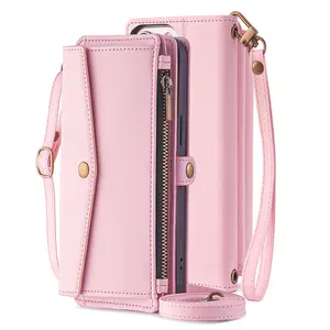 Phone Case: Compatible with iiPhone 17/16/15/14/13/12/11/ProMax/Air/Plus: Crossbody Wallet-Style Phone Case, Fashionable
