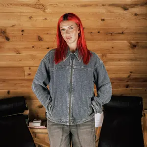 Commons Threaded Denim Jacket Blue