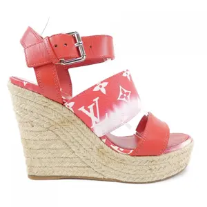 Pre-owned Louis Vuitton Calfskin Small Leather Goods LV Escale Starboard Line Calf Sandals