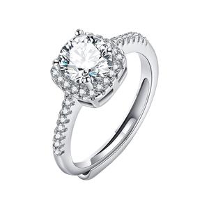 MP Love Wedding Rings Sparkling Zircon Copper Ring Adjustable Open Finger Band Accessories Fashion Jewelry Gift for gf Women personal statement engagement birthday unisex promise paraiba tourmaline affordable Silver Anniversary summer sale cubic zirconia