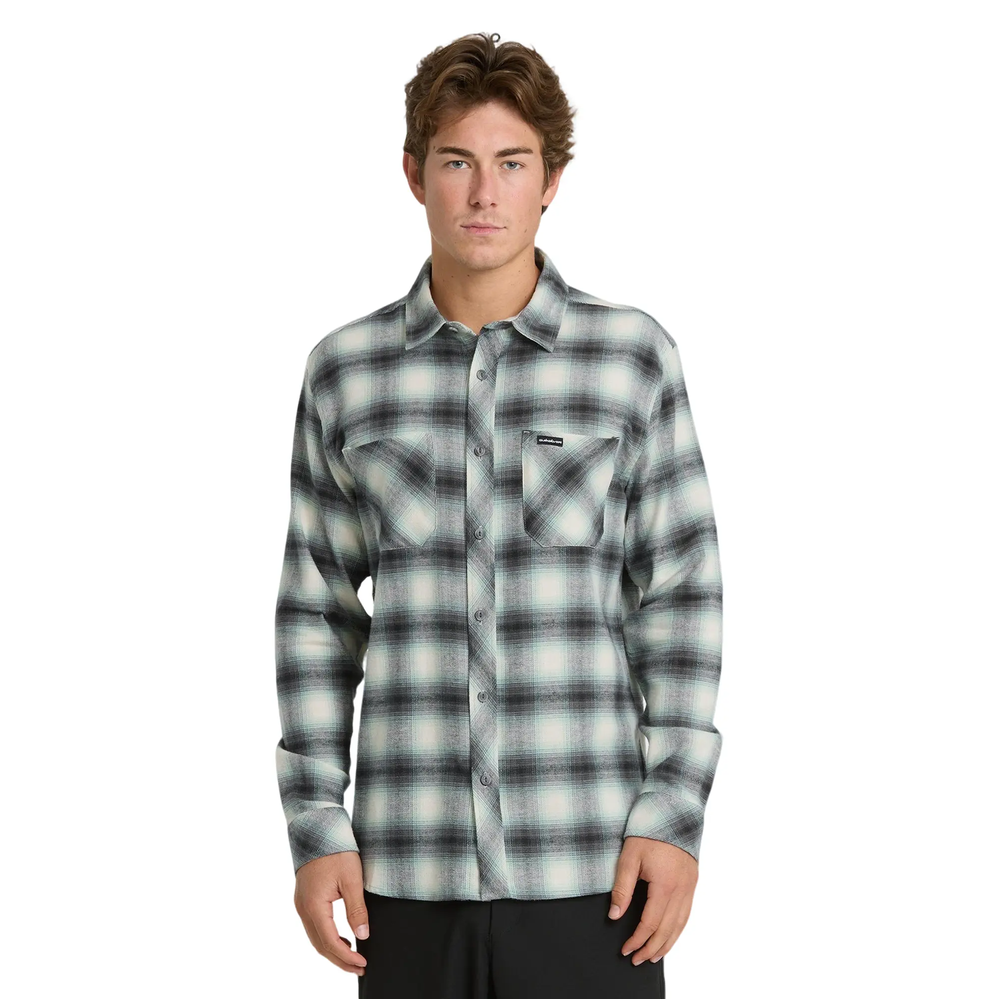Quiksilver | Terrace Stretch Flannel Shirt | Stretch Fit Soft Hand Feel | Outdoor Adventure & Casual Streetwear