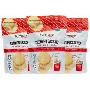 Fumage Crunchy Cassava CHIPS- Bacon Flavor - 200 gr (ORGANIC)
