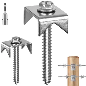 Fence Staples Fence Screws 304 Stainless Steel Fence Nails,   Cats Claw Fasteners for Wire Fence, Fencing Staples for Mesh and Woven Fencing,  Claw Fence Fasteners 105 count