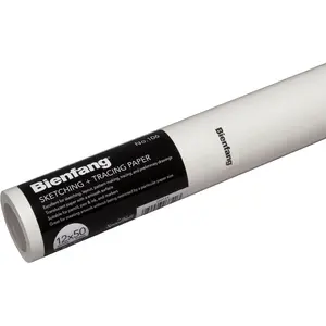 Sketching & Tracing Paper Roll White 12 Inches x 50 Yards for Drawing Trace Sketch Sewing Pattern
