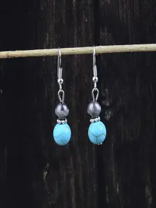 Vintage Ethnic-Style Turquoise-Patterned Bead Earrings—Perfect for Everyday Wear and Vacation Outfits / Ethnic-Style Accessories—Gifts for Her on Anniversaries or Mother’s Day