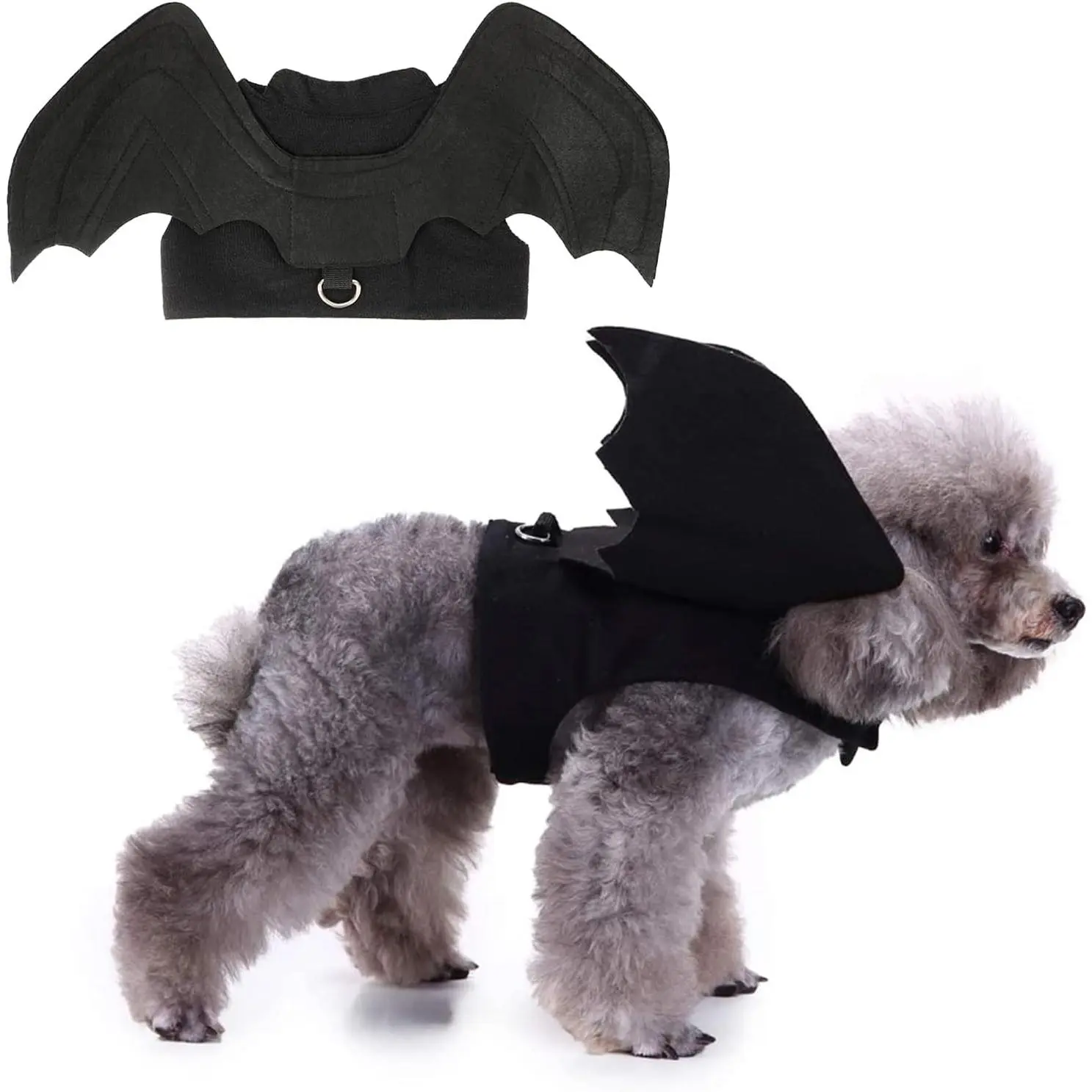 Dog Halloween Costume, Halloween Bat Wings Pet Costumes for Dogs Cats Halloween Party Large