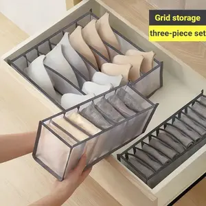 Underwear Storage Box, Drawer Organizer Set, Anti-Wrinkle Nylon Divider, Baby Safe Moisture-Proof Clothes Separator, Dustproof Sliding Rack