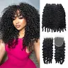 Burmese Curly Bundles With Bundles Human Hair Bundles With Closure Spiral Curly Human Hair Extensions, Human Hair Weaves, Double Weft