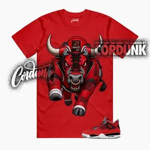 4 Toro Bravo Fire Red White Black Cement Grey 2026 T Shirt Match TORO3, Gift For Him, Gift For Her. SJW