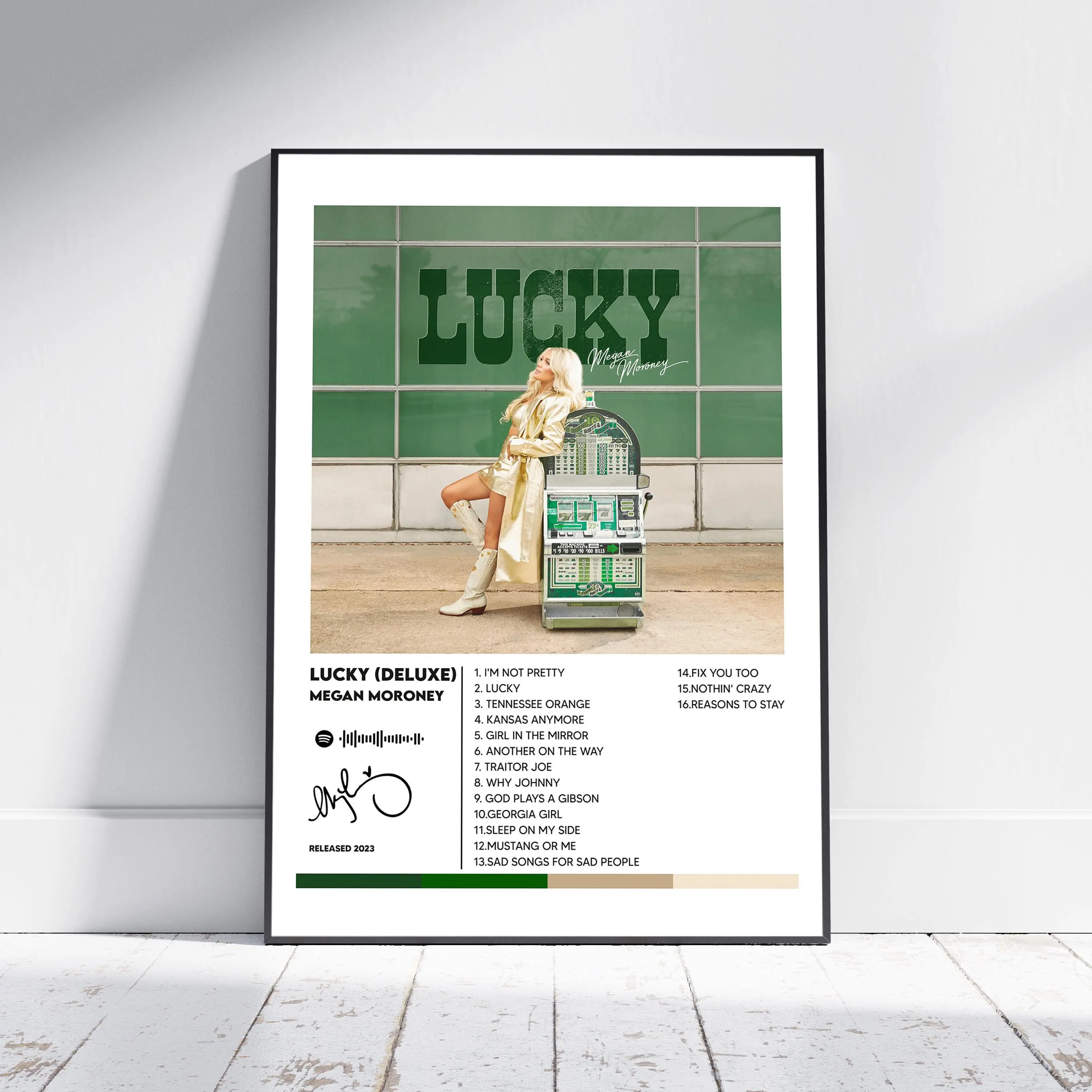 Megan Moroney Poster No Frame - Lucky (Deluxe) Album Poster / Album Cover Poster / Music Gift / Music Wall Decor / Album Art