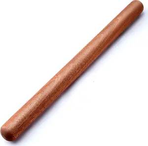 French Rolling Pin, 17.7 Inches Wood Rolling Pin for Baking Extra Long Thickened, Classic Wooden Dough Roller for Fondant Pizza Pie Crust Cookie Pastry, Essential Kitchen Utensil