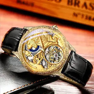 Aztlan Watches Tiger Automatic Watch - Meticulously Designed Sun/Moon Phase Display
