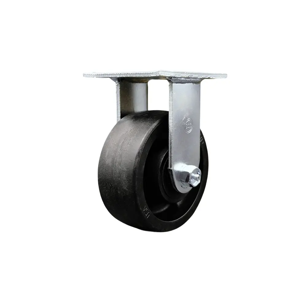 Service Caster SCC-SS30R520-GFND Stainless Steel Heavy Duty Rigid Top Plate Caster with 5 in. Glass Filled Nylon Wheel & Delrin Bearings - 1250 lbs Capacity per Caster