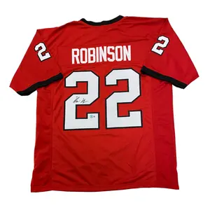 Branson Robinson Autographed Georgia Bulldogs Custom Red #22 Jersey  - Beckett Authentic
