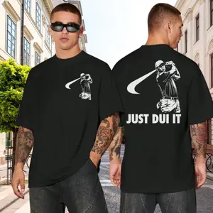 Funny Tiger Woods Mugshot Just Dui Style T-Shirt, Golf Shirt, Novelty Graphic Tee, Unisex Golfing Gift Shirt for Men and Women