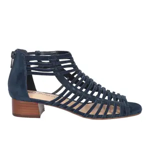 Bella Vita Womens Holden Block Heeled Strappy Gladiator Casual Sandals Casual Low Heel 1-2" - Blue