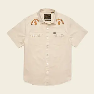 Crosscut Deluxe Shortsleeve Shirt - Fowl Play : Off White Dobby