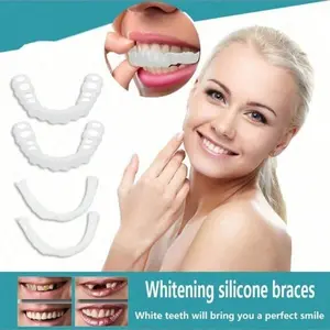Set of False Teeth Smile Decoration, Upper and Lower Tooth Photo Props, Dental Accessory for Photography, Enhance Your Smile