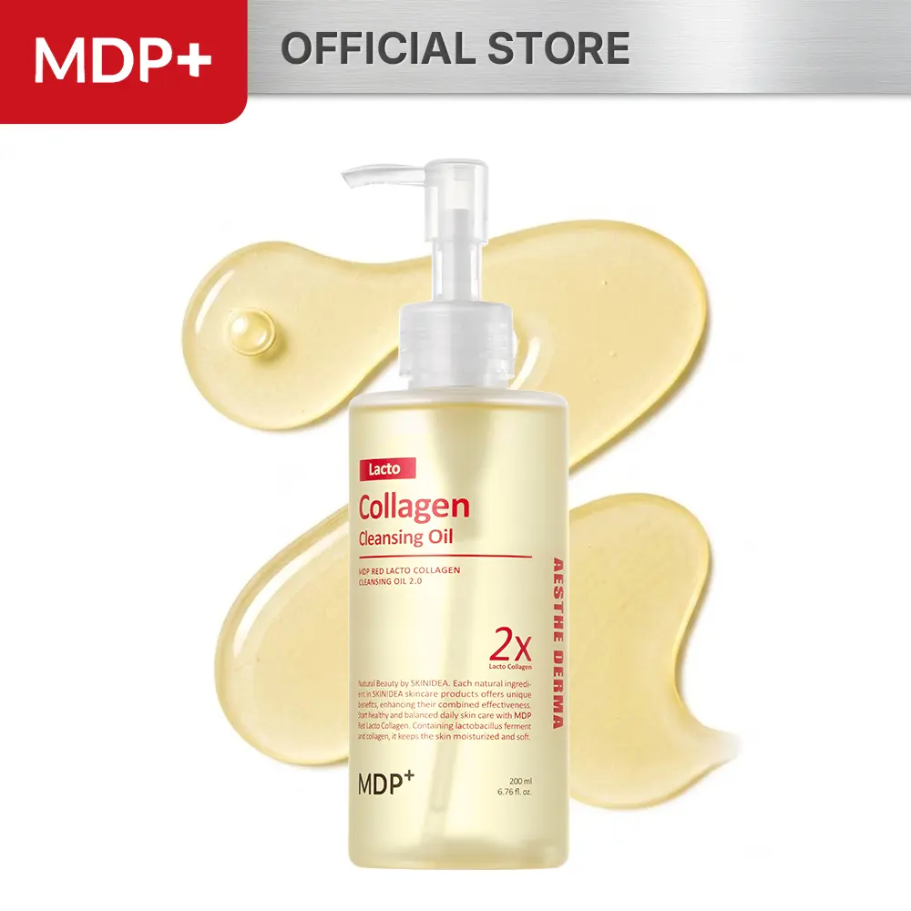 [MDP+ Official] MDP+ RED LACTO COLLAGEN CLEANSING OIL 2.0, Pore Control, Deep Cleansing, Daily Makeup Remover, Blackhead Melting, Pore Cleanser, Korean Skin Care, Korean Facial Cleanser | 6.76 fl.oz, 200ml