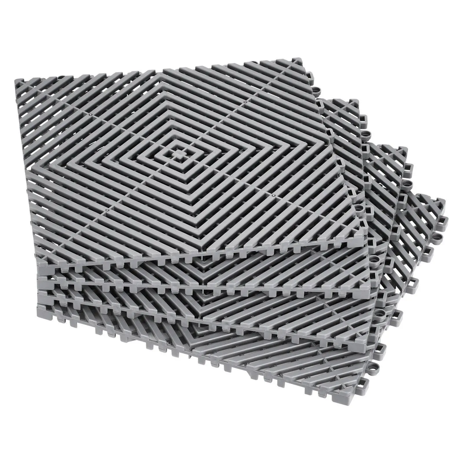 【Father's Day Gift】12"x12" Square Anti-Slip Tread Synthetic Modular Interlocking Drainage Mat, Indoor Household Floor Cushion