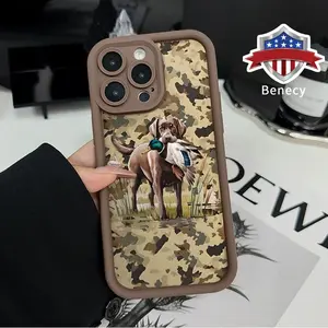 Compatible with iPhone 16 15 14 Pro Max 13 12 11 XR XS Plus E Phone Case Camouflage Hunting All Coverage Anti-Drop Rugged Durable Soft Cover for Boy