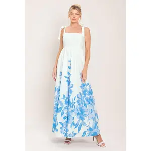 CLOUD BLOSSOM WOVEN MAXI DRESS