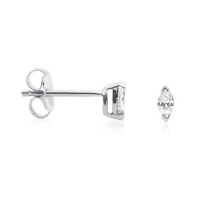 Tiny Marquise Diamond Stud Earrings