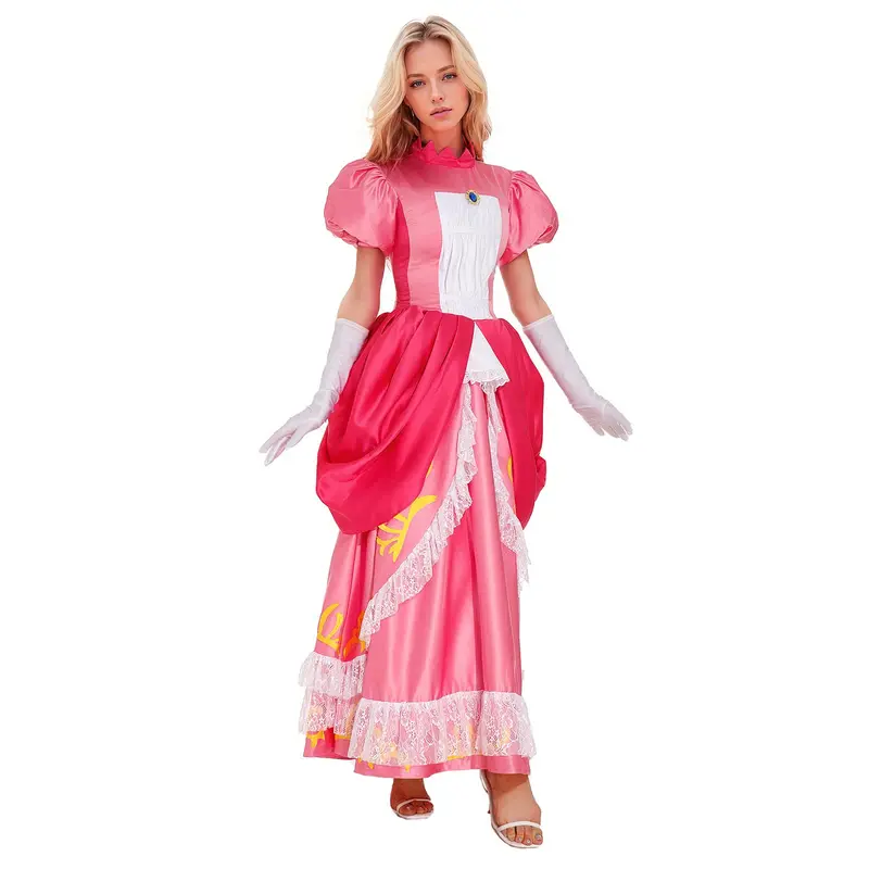 strapless open back dress Free Shipping For Sexy Princess Peach Costume – homeunderwear