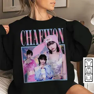 Chaewon Kpop Shirt Chaewon Unforgiven Album Sweatshirt Chaewon Le Sserafim Vintage Retro Graphic Music Unisex Gifts Fan Hoodie