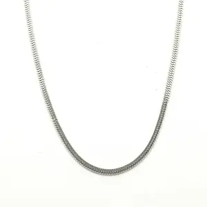 5mm Flat Snake Chain | Silver