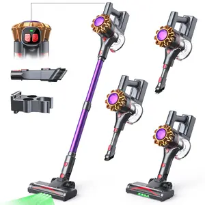 Cordless Vacuum Cleanerfor Home with 11kpa Suction & 35min Long Runtime, Lightweight Handheld Stick Vacuum for Pet Hair Carpet Hard Floor, One-Hand Operation for Mom, Quiet Motor, HEPA Filtration, Professional Purple & Gold Series