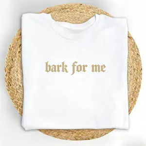 Edgy "Bark For Me" Vintage Gothic Print Cotton T-Shirt