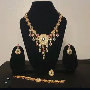Indian Jewelry with Earrings Ring and Bracelet