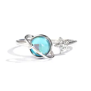 Elegant Adjustable Spinning Planet Star Anxiety Ring - Christmas Inspirational Gift for Daughter