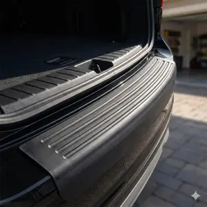 90cm 104cm Car Trunk Bumper Guard Strip, High Elasticity TPR Edge Protector for SUV Sedan, Weatherproof Anti-Scratch Adhesive Trim, No-Damage Installation Design, Rear Bumper Protection Pad