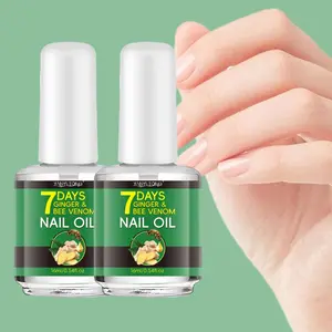 Two bottles of 7-day ginger wasp venom nail care oil, nail care essence, moisturize the cuticle, supplement moisture, suitable for deep moisturizing of fingernails and toenails, daily use, suitable for both men and women