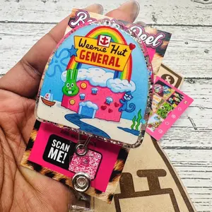 Trendy Weenie Hut General Glitter Badge Reel: Funny Nurse ID Holder