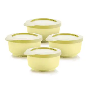 Tupperware Ilumina Toppings Stackable Bowl Set 4 Dessert Bowls with Lids