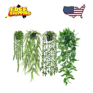 4Pcs Fake Plants Hanging Artificial Ivy Vine Faux Eucalyptus Hanging Plants