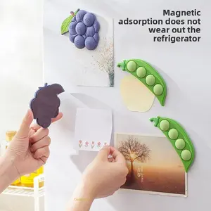 3D Fruit Magnetic Fridge Stickers, Lightweight Soft PVC Blueberry & Pea Decor, Shiny Kitchen Gift for Indoor Recreation Leisure