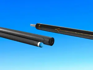 EVO CROWN POOL CUE - ROYAL BLACK - BLACK LEATHER WRAP