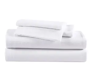 Eddie Bauer Solid White Cotton Full Sheet Set