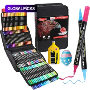 Acrylic Paint Marker Pen Set, 12/24/36/48/60/72/120pcs Double-ended Acrylic Paint Marker Pen, Art Supplies for Rock Glass Ceramic Wood DIY Craft Painting #TOP PICKS