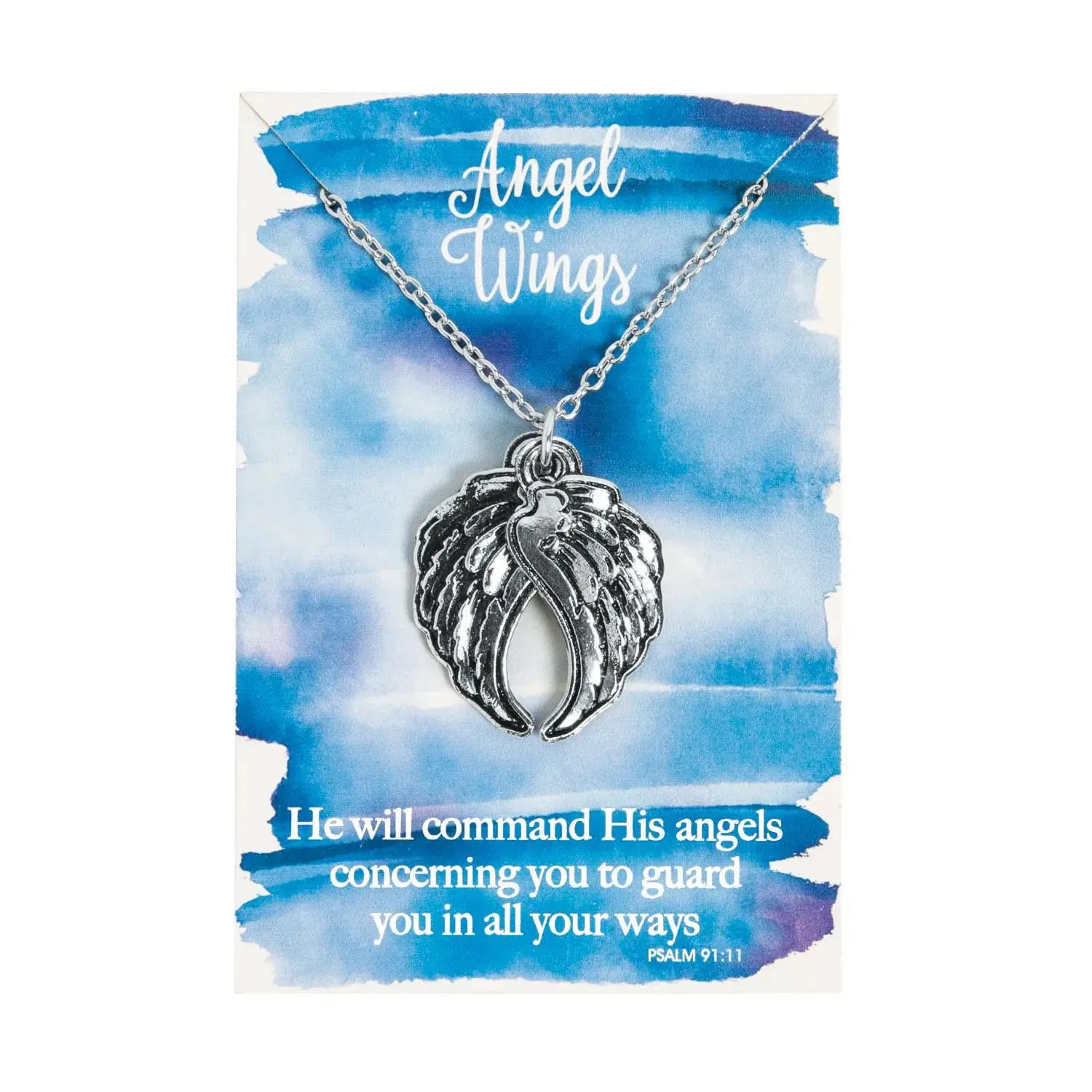 Angel Wings Necklaces on Cards - 12 Pc.
