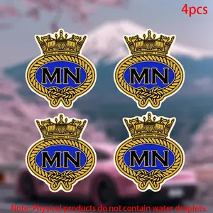 4pcs-Merchant Navy Sticker-Car stickers for doors, windows, laptops, luggage, furniture and bumpers-durable adhesive vinyl material