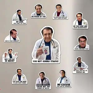 Doctor Phrase Pattern Magnet, 12pcs/set Funny Doctor Phrase Pattern Fridge Magnet, Decorative Magnet for Home Kitchen Office Funny Magnets