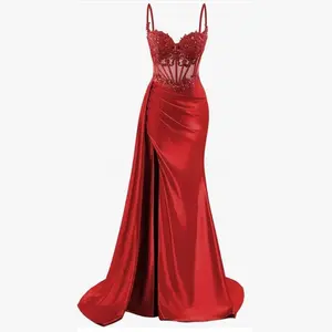 GWS UK-Style Off-Shoulder Split Slim-Fit Prom Formal Dress - Simple & Sexy Long Gown