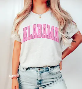 Girly Pink College Varsity Tees College State Name Tees State College Varsity Name Tshirts Varsity State T-Shirts Varsity Collage Tees